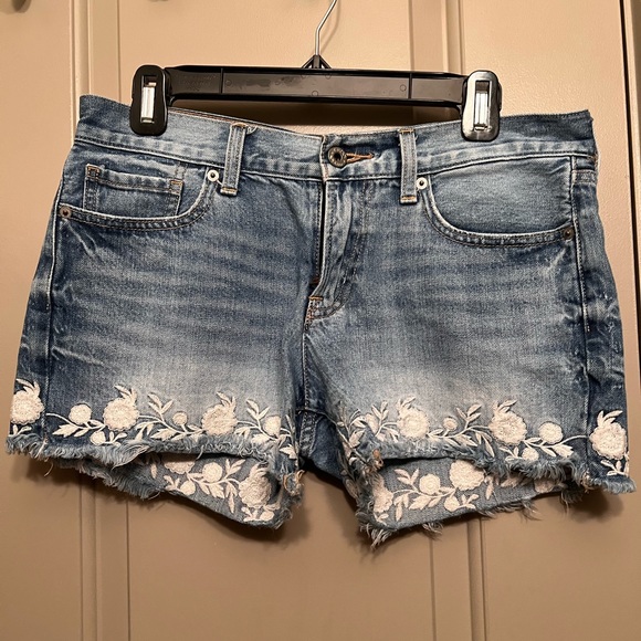 Lucky Brand Embroidered Denim Shorts - Picture 1 of 5